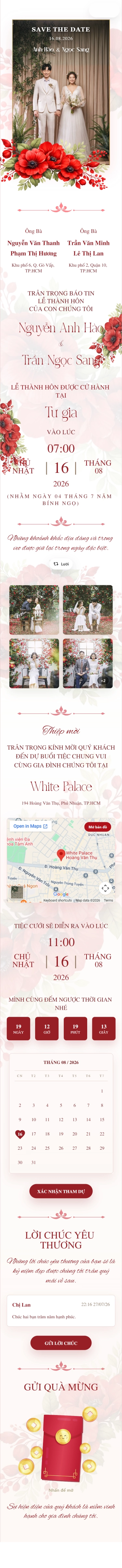 Hoa đỏ rực rỡ